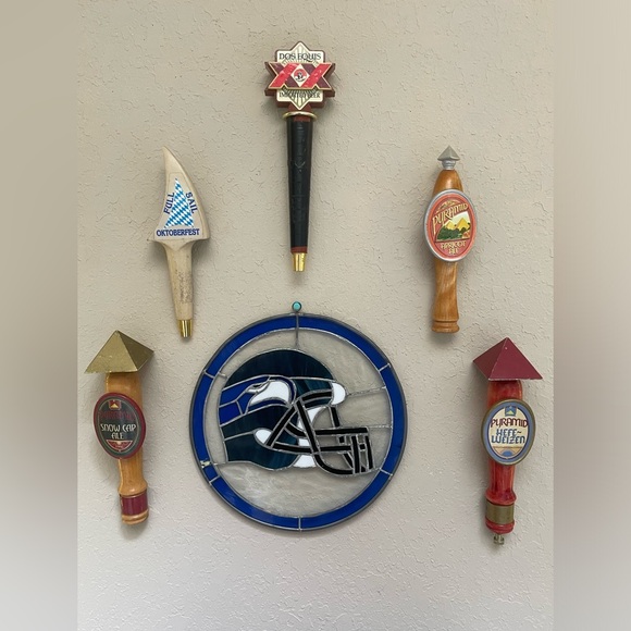 Other - Vintage Seattle Seahawks Stain Glass Hanging
